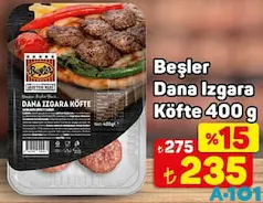 BEŞLER DANA IZGARA KÖFTE 400 G fiyat ve kampanya bilgisi
